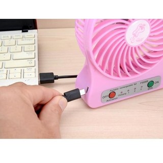 Quạt sạc mini 3 cấp độ, có đèn