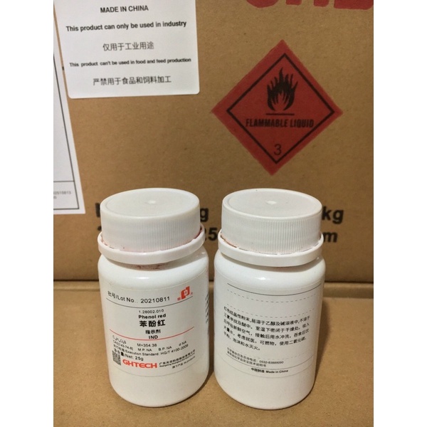 Hoá chất thí nghiệm, chỉ thị Phenol red 25gr/lọ TQ