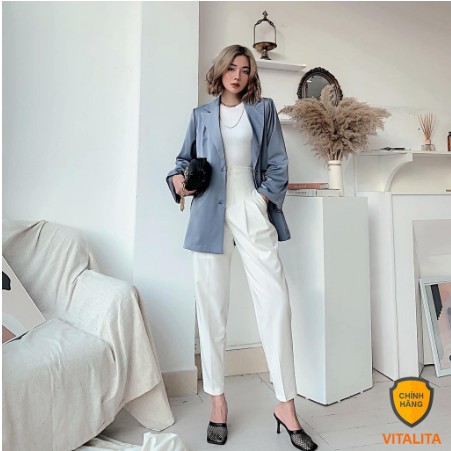 Quần Baggy Nữ 💖FREESHIP💖 Quần Tây Âu Công Sở Cạp Liền 2 Cúc Tôn Dáng SP1 | BigBuy360 - bigbuy360.vn