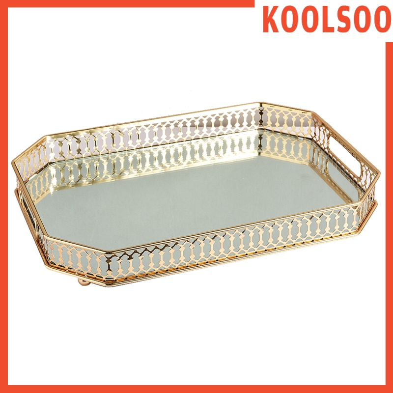 Khay Đựng Mỹ Phẩm / Trang Sức Hình Chữ Nhật Tráng Gương Phong Cách Vintage Trang Trí Phòng Khách / Phòng Ngủ / Tiệc Cưới