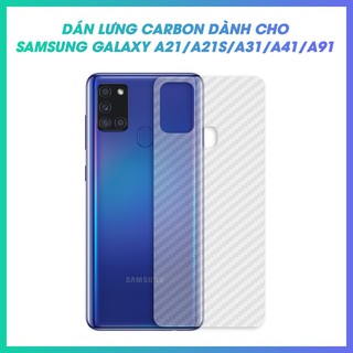 Miếng dán lưng cacbon samsung galaxy a11 / a21s / a31 / a41 / a91