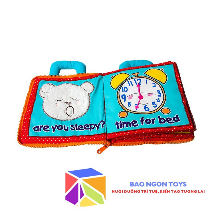 ĐỒ CHƠI SÁCH VẢI CHÚ GẤU DỄ THƯƠNG GIÚP BÉ PHÁT TRIỂN GIÁC QUAN,HỌC CHĂM SÓC BẢN THÂN, SÁCH ĐỌC CHO BÉ TRƯỚC KHI NGỦ
