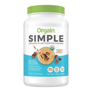 Bột pha sữa protein thực vật hữu cơ Orgain Simple 912g