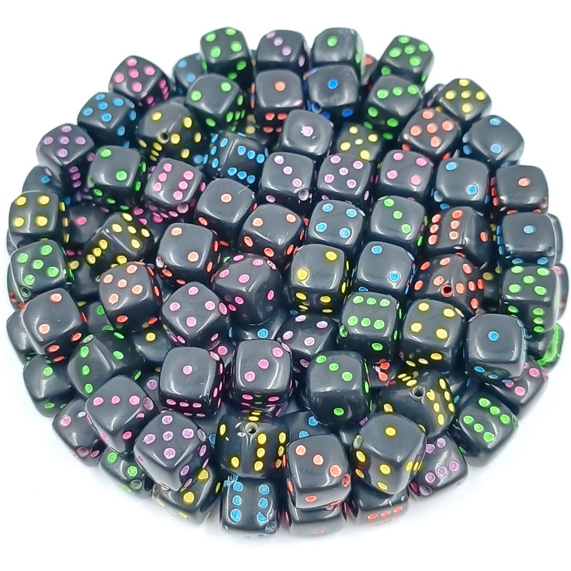 Bộ 20 Hạt Xúc Xắc Làm Trang Sức Hình Vuông 8mm