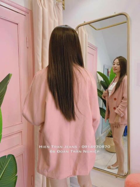 Áo vest hồng khuy nổi nữ tính | BigBuy360 - bigbuy360.vn