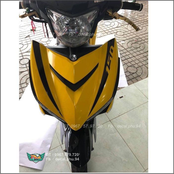 Tem Rời Exciter 150 Vàng đen Giả Zin (V)