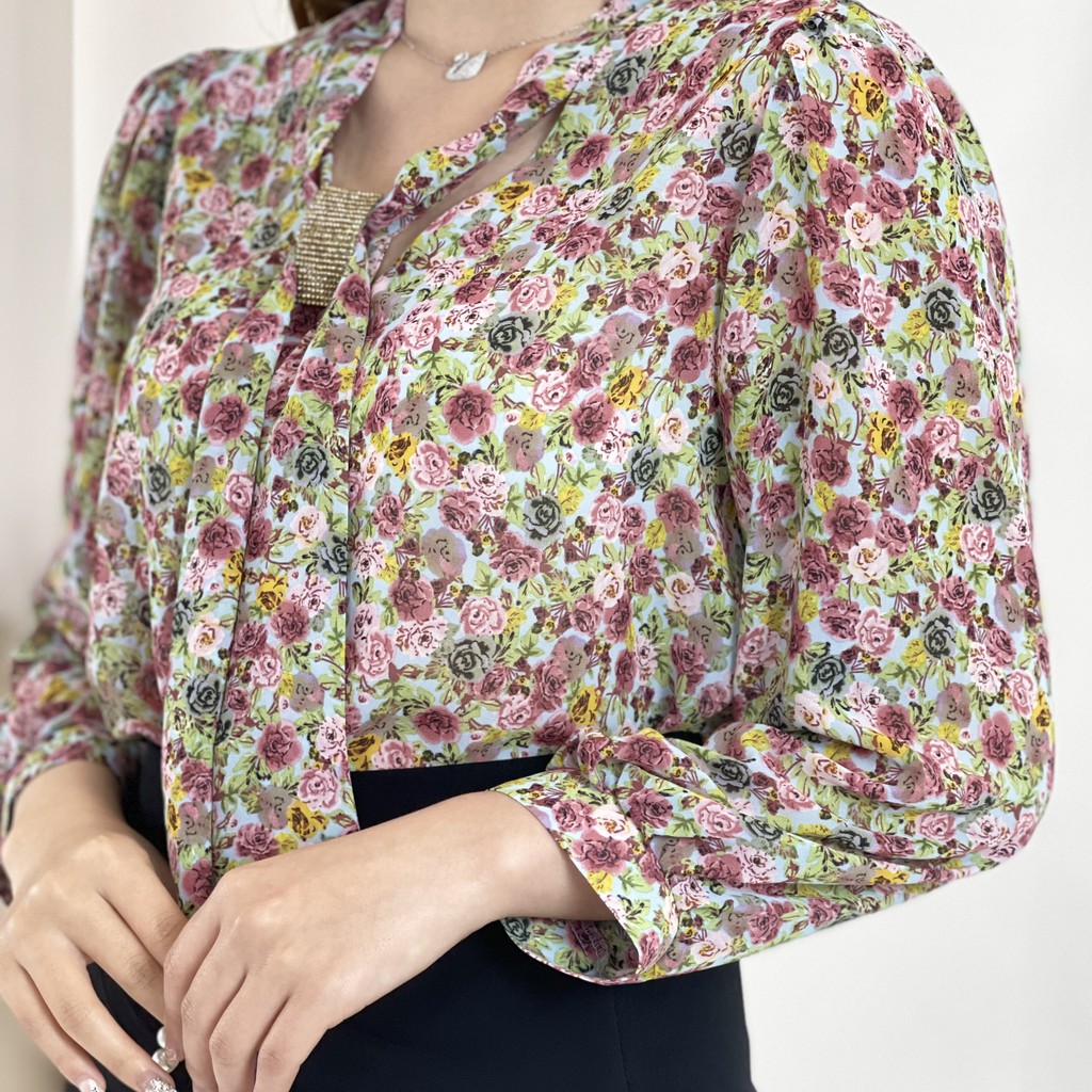 [Mã WASTUP giảm 10% tối đa 30K đơn 99K] Áo sơ mi nữ thiết kế voan tơ tay bồng EMVY- H10 | BigBuy360 - bigbuy360.vn