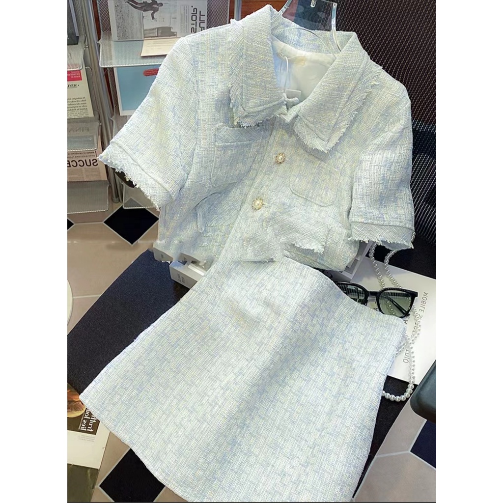 Sét Áo Dạ Ngọc+Chân Váy Ngắn Siêu Đẹp Phù Hợp Cho Các Nàng Diện Phố