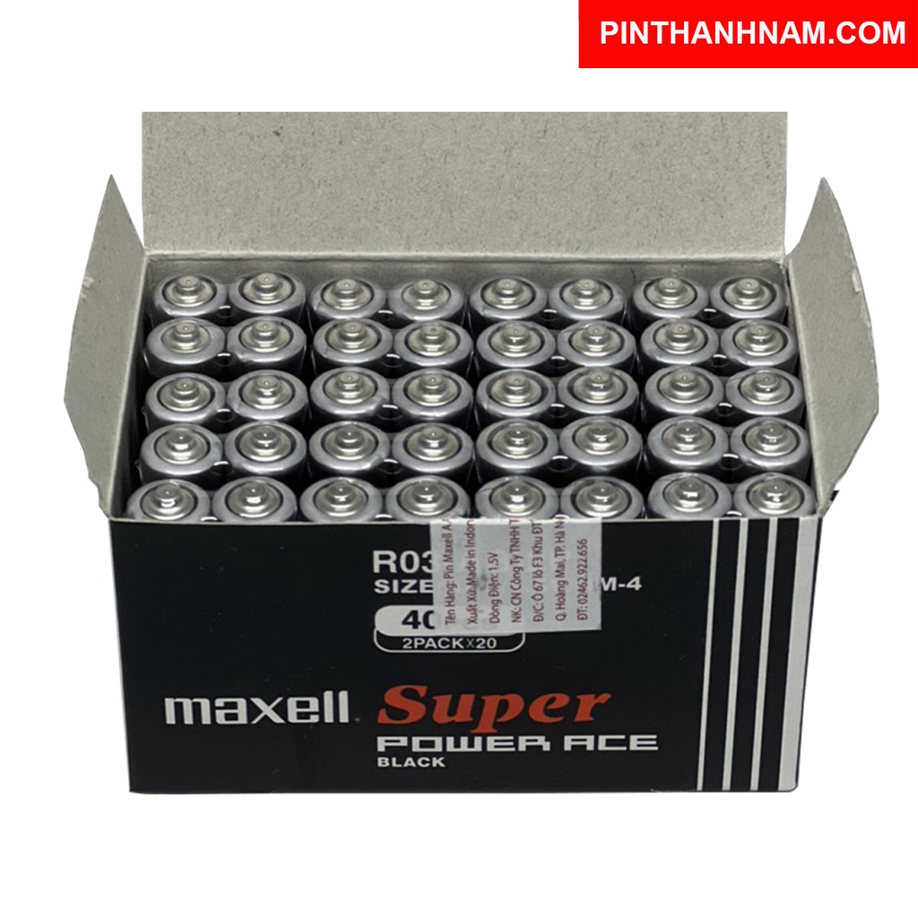 Hộp 40 viên pin AAA Maxell R03P thay khiển tivi , điều hòa