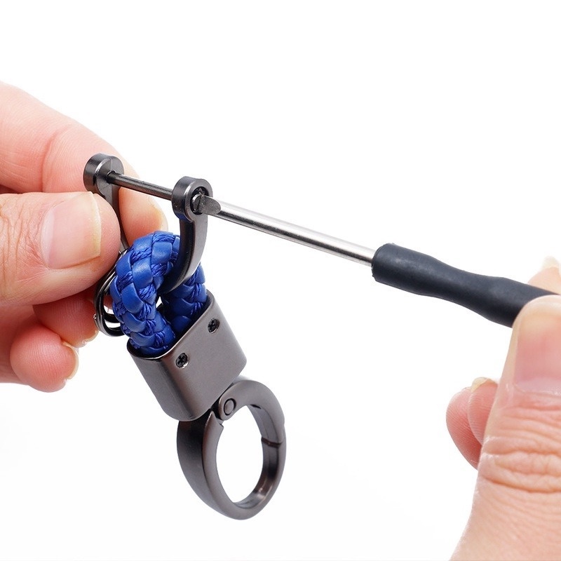 Móc Khóa Dây Da Bện Thủ Công Thời Trang