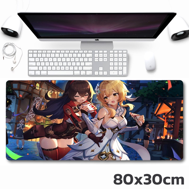 Tấm Lót Chuột Cỡ Lớn KOJMAC Anime 3D Có Đệm Silicon Game GENSHIN IMPACT