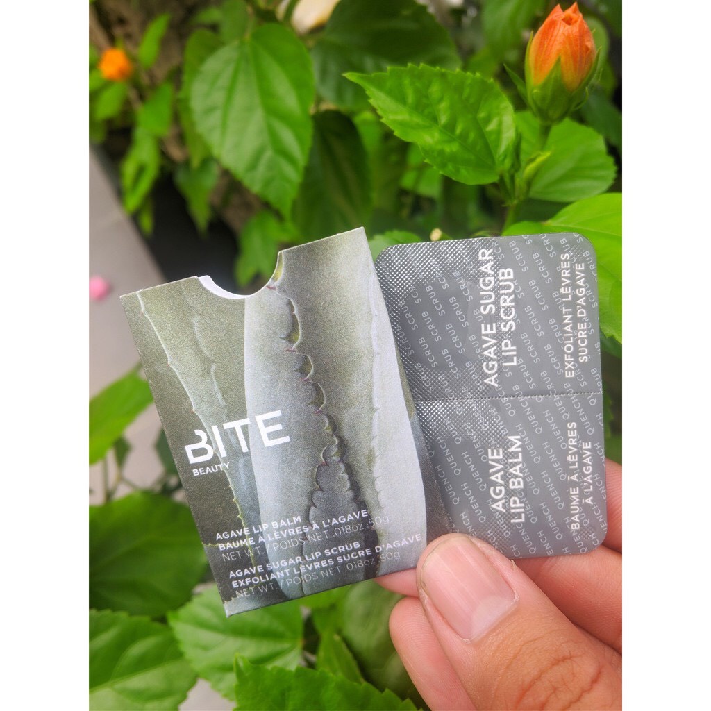 Son dưỡng và tẩy da chết môi Bite Agave Lip Balm, Sugar Lip Scrub