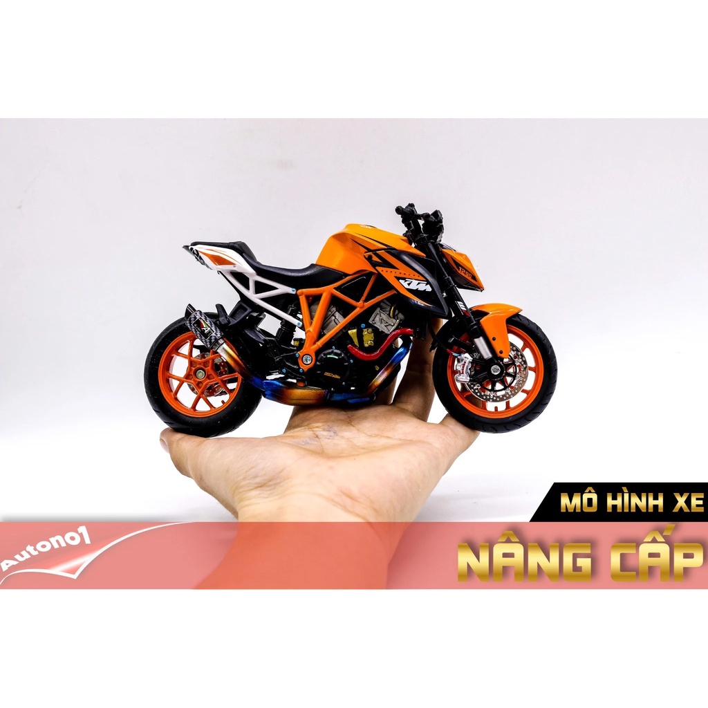 MÔ HÌNH XE KTM DUKE 1290 ĐỘ MÂM - PÔ KIM LOẠI AUTONO1 D156