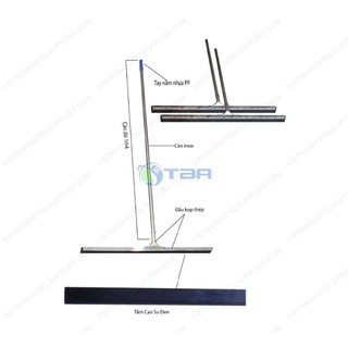 Cây đẩy nước gạt sàn siêu bền đầu thép 80cm