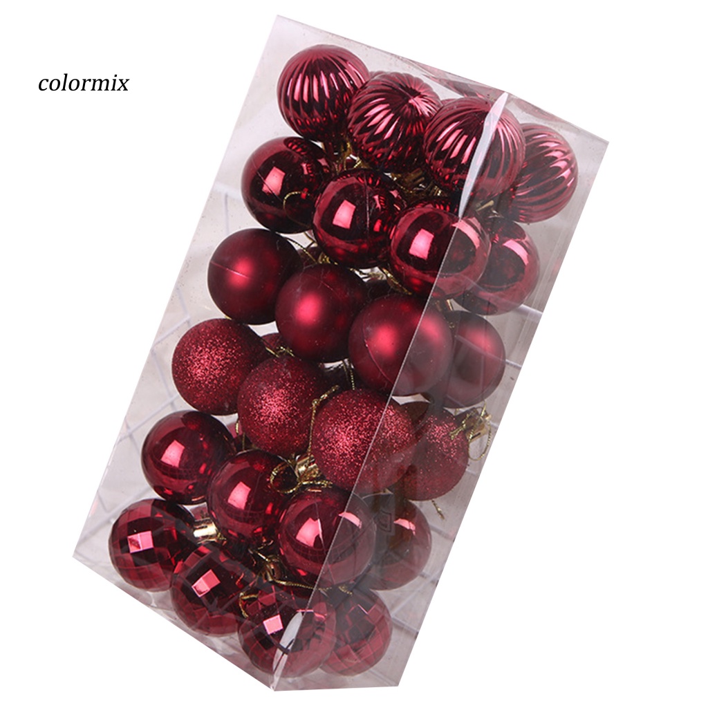 Set 36 Trái Châu 4cm Trang Trí Giáng Sinh