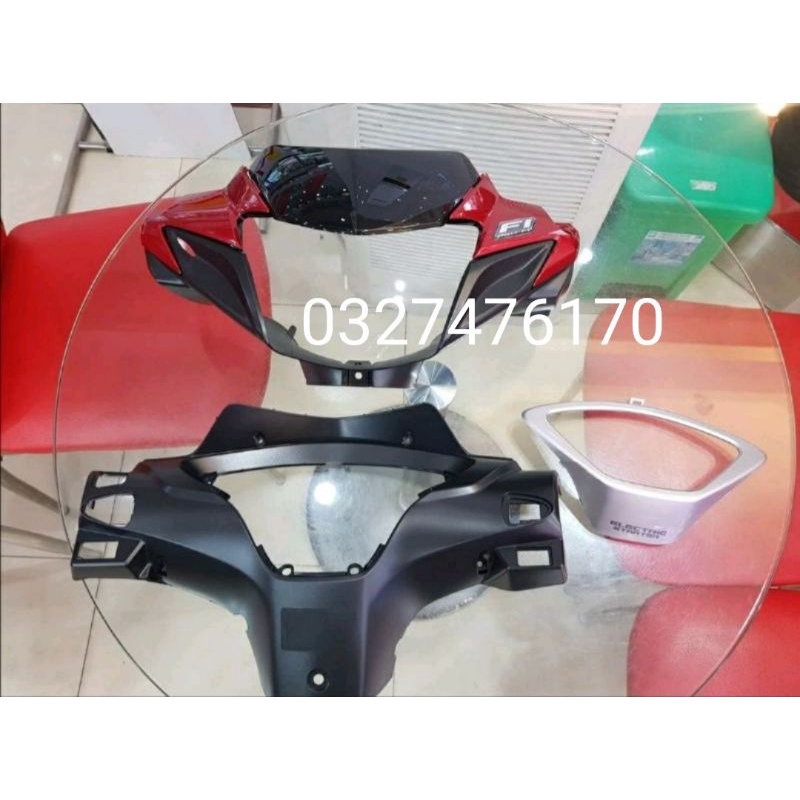 Bộ nhựa võ đầu đèn xe FUTURE X 125 màu đỏ zin honda