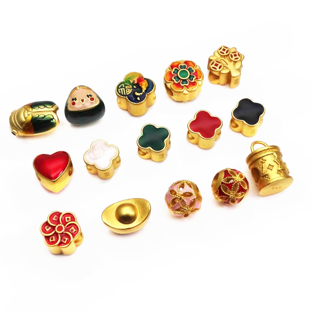 Phụ Kiện Hạt Làm Vòng Tay Bằng Da Phong Cách Trung Hoa Độc Đáo DIY