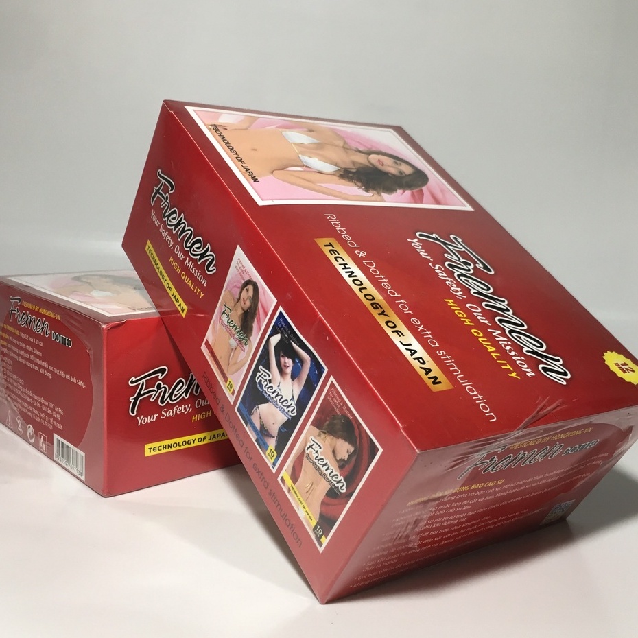 Bao cao su gia đình Freemen có gai nổi công nghệ Nhật Bản - Hộp 10 cái