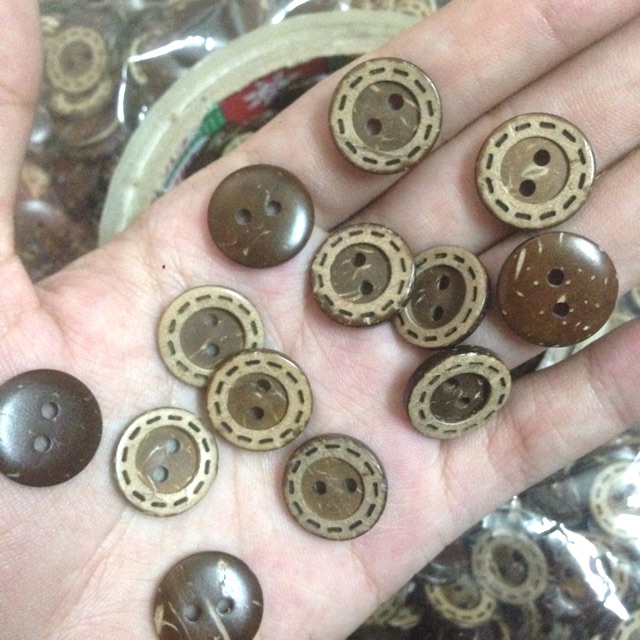 set 10 nút dừa size 1,5cm
