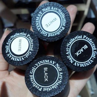 Gel nhện vẽ móng lẻ Màu Đen-Trắng