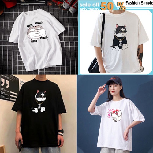 Áo thun nam nữ🚚 FREESHIP 🚚, Áo phông nam nữ Unisex, in hình con mèo