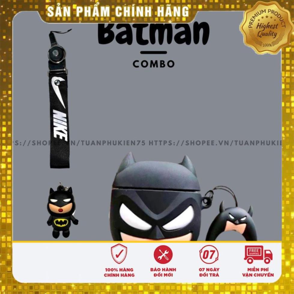 🔥 Case Ap 1/2 & Pro 🔥 Freeship 🔥 VỎ BỌC MODEL COMBO 4 MÓN BATMAN - Case Cho Tai Nghe Không Dây (Bluetooth)