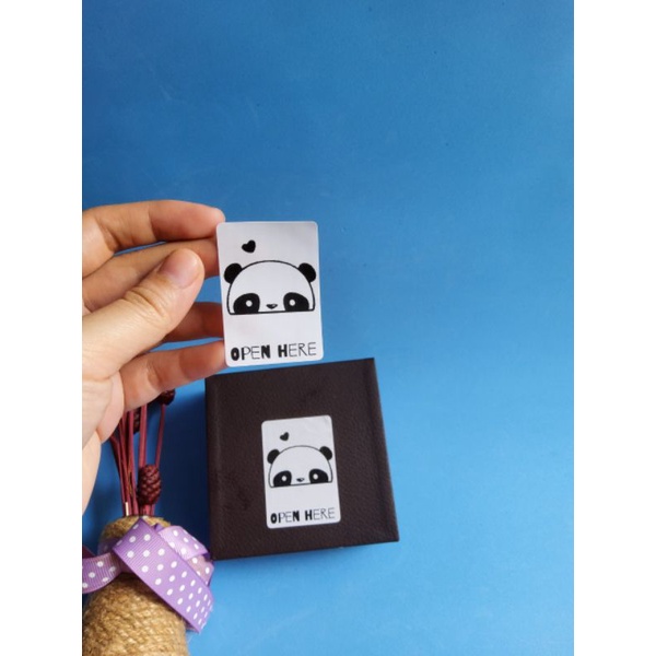 Combo 100 Tem decal dán niêm phong Open Here tích sẵn keo, kích thước 5cm x 3,5cm