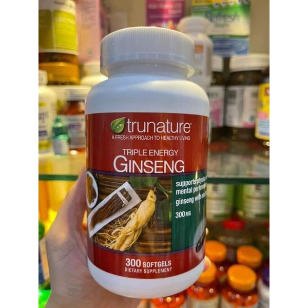 VIÊN UỐNG NHÂN SÂM TRUNATURE TRIPLE ENERGY GINSENG WITH ELEUTHERO