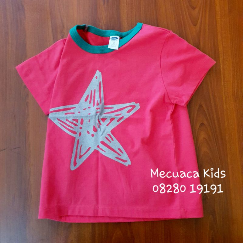 Áo phông cộc tay O.Navy cổ tròn cho bé trai bé gái hình sao, kẻ ngang