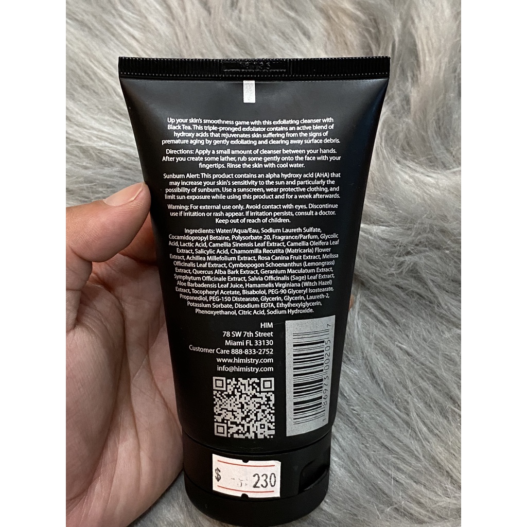 [HÀNG MỸ] HIMistry Naturals For Men - Trà đen & Sữa rửa mặt 118ML