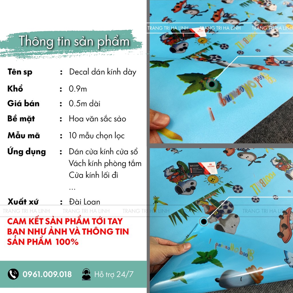Giấy dán kính mờ cửa sổ chống nhìn trộm họa tiết 3d đẹp cho phòng ngủ nhà tắm