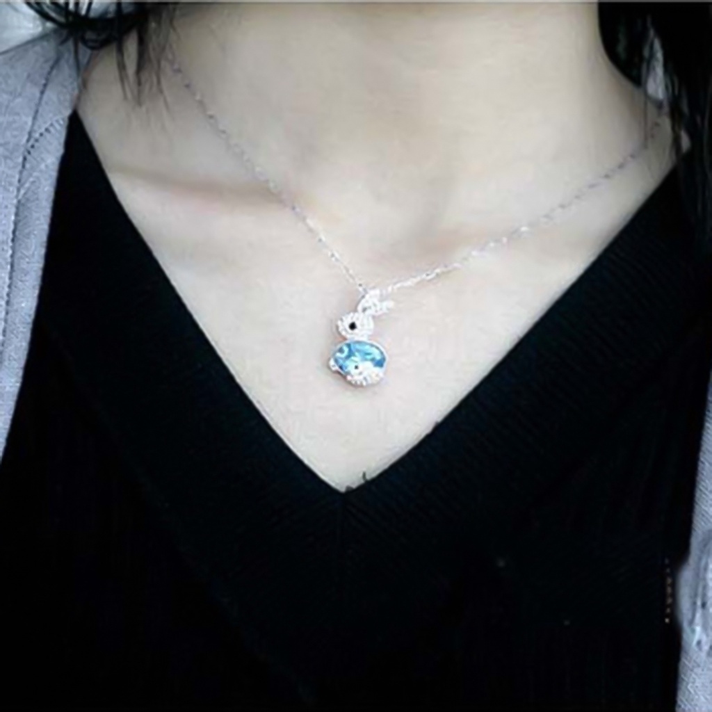 Vòng cổ Mặt Thỏ Con Đính Đá Thời Trang Cho Nữ