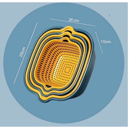 Set 3 bộ rổ kèm chậu 6 món tiện dụng