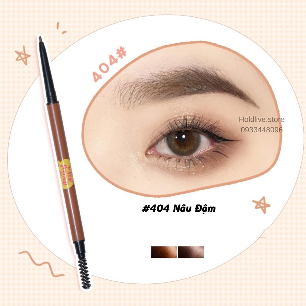 Chì kẻ mày 2 đầu  GoGo Tales Ultra Fine GT374 nét siêu mảnh 1.5mm lên màu nhanh đều cầm chắc tay dễ kẻ