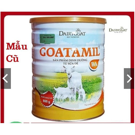 Combo 5 lon sữa dê Goatlac gold BA (800g) goatamil BA mẫu mới