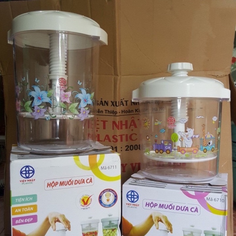 Hộp muối dưa cà Việt Nhật 5Lít,7.5Lít