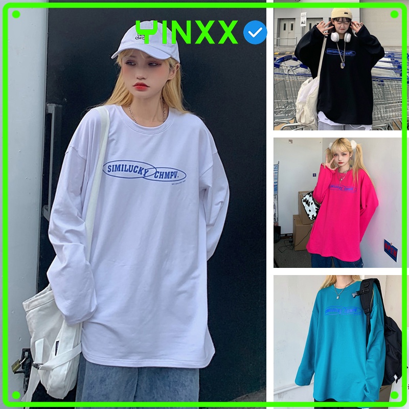 Áo thun tay dài form rộng Yinxx, áo sweater Unisex SW21