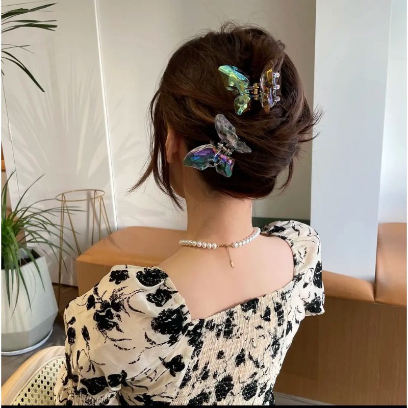 Kẹp Tóc Hình Bướm Đính Đá Pha Lê Thời Trang Hàn Quốc Cho Nữ - Loli.phukienthoitrang