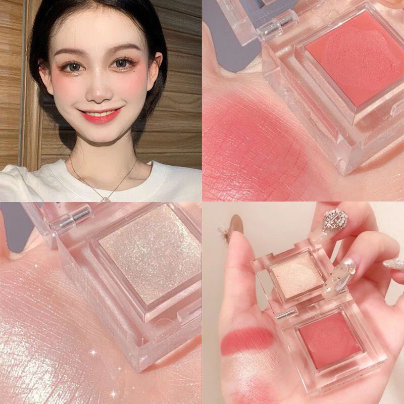 Kem Bắt Sáng Highlight Phối Phấn Má Hồng Lâu Trôi MAGIC CASAC Cao Cấp, Phấn Má Hồng Kèm Nhũ Căng Bóng Đã Dạng Kem