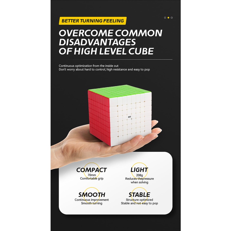 Rubik 8x8x8 MoFangJiaoShi 8x8 MF8 stickerless, Meilong 8x8x8 Stickerless &amp; QiYi 8x8x8 Stickerless 2021