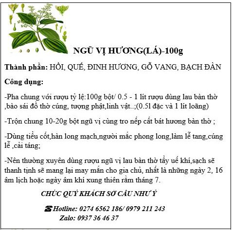 Bột Ngũ vị bát hương 💯 NGUYÊN CHẤT- tẩy uế,bao sái(bột,lá)bàn thờ