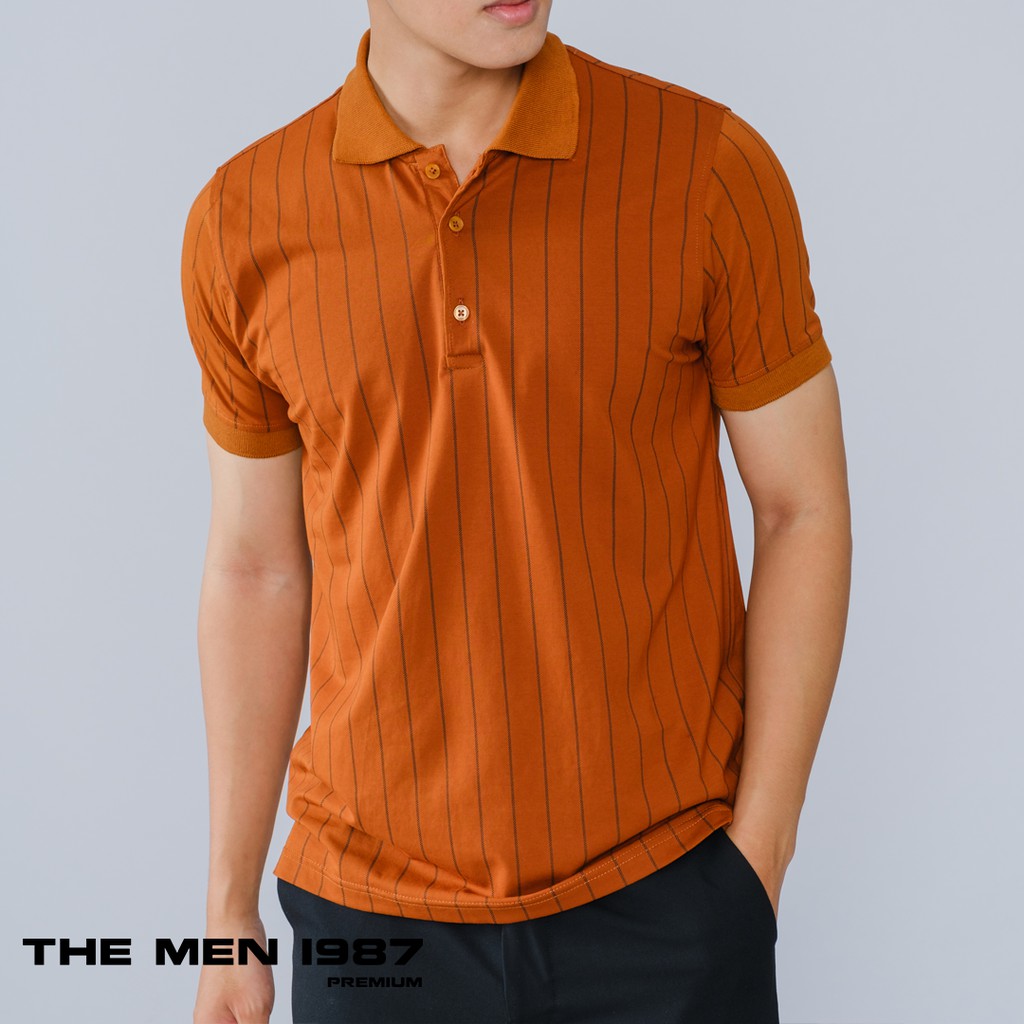 Áo Polo Nam Phối Sọc The Men 1987 Chất Thun Cotton Co Dãn 4 Chiều Xuất Xịn, Chuẩn Form