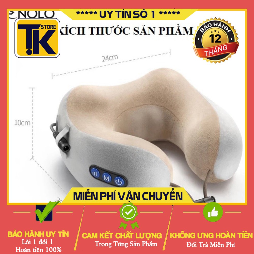Gối massage cổ vai gáy sạc pin tích điện cao cấp,Máy massage cổ vai gáy hồng ngoại đa năng  - bảo hành 12 tháng