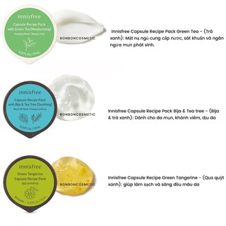 sale 50% set mặt nạ hũ 𝗜𝗻𝗻𝗶𝘀𝗳𝗿𝗲𝗲 𝗖𝗮𝗽𝘀𝘂𝗹𝗲 𝗥𝗲𝗰𝗶𝗽𝗲 𝗣𝗮𝗰𝗸 10ml