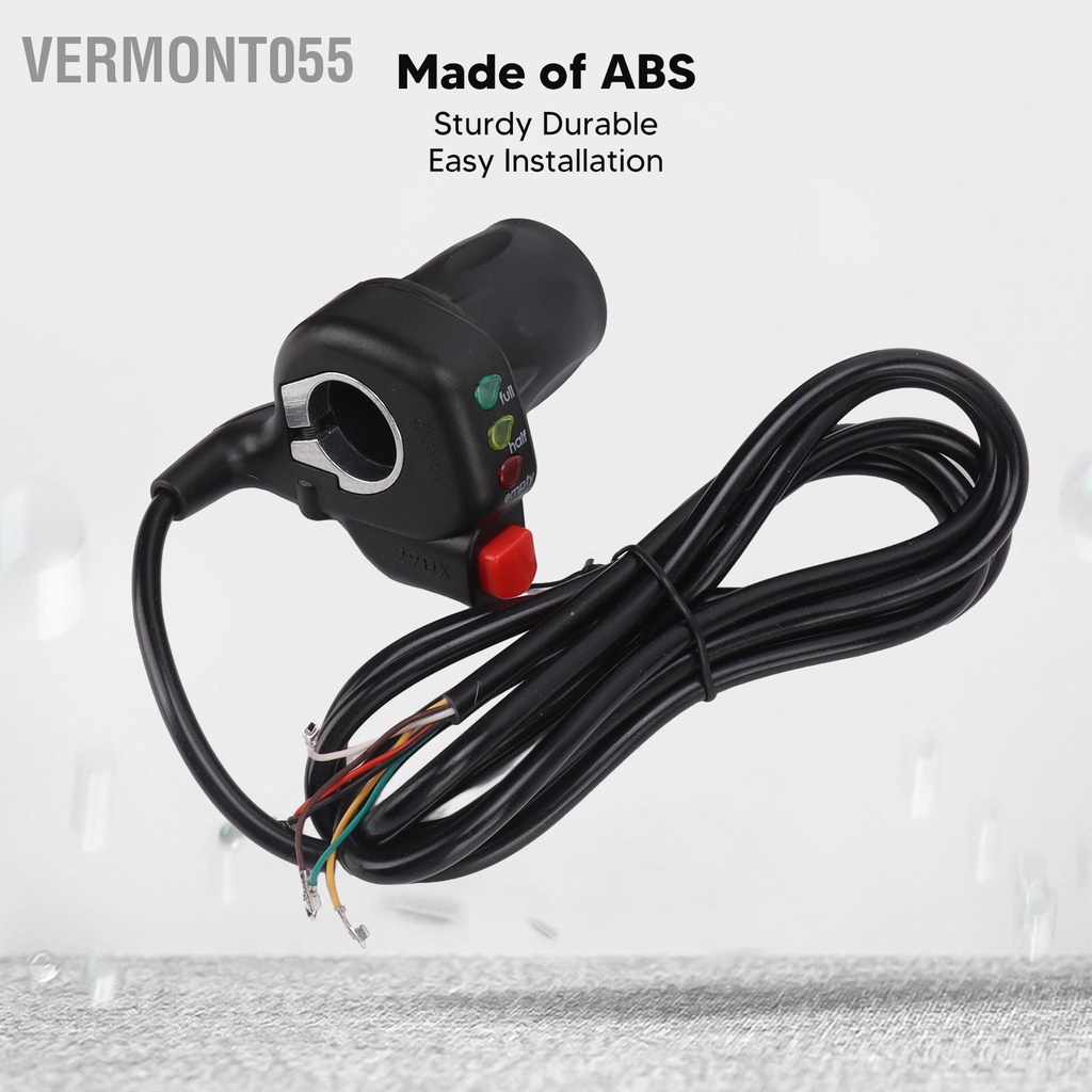 Có thể bán buôn Xe đạp điện Tay cầm ga 22mm Đường kính tay Ổn định nhạy cảm 48V Bộ gia tốc xe Vermont055 Hàng giao ngay