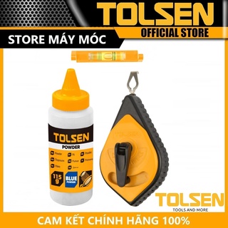Cuộn dây phấn 30m có thước thủy tolsen 42013 - hàng chính hãng