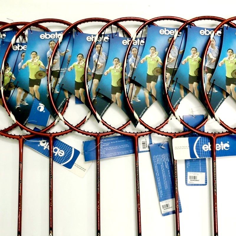 Vợt cầu lông Động lực Ebete Nano 6600, khung vợt cacbon nano siêu bền tặng dây căng vợt và cuốn cán vợt