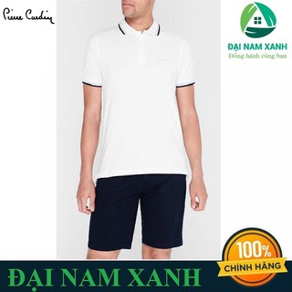 Áo thun nam Pierre Cardin Tipped Polo (màu White) - Hàng size UK