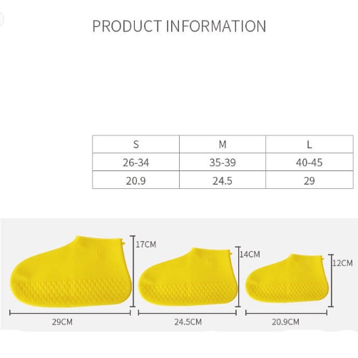 Bọc giày đi mưa silicone chống nước bụi bẩn chống trượt, ủng silicon vỏ cao su bao bọc giày dép khi đi trời mưa xe máy