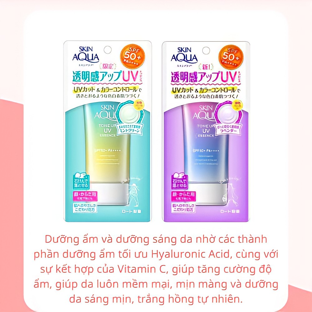 Kem Chống Nắng Kiềm Dầu Tone up Skin Aqua UV SPF 50+ PA++++ Nhật Bản